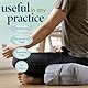 Florensi Yoga-Nackenrolle – luxuriöse Samt-Nackenrolle für Restoratives Yoga – großes rechteckiges Kissen mit Tragegriff – stützendes Meditationskissen – maschinenwaschbarer Bezug und Tragegriff