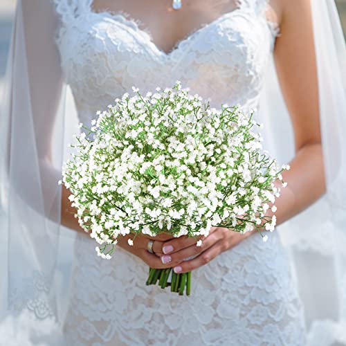Lylyfan 30P-16L Babys Breath Artificial Flowers,30 Pcs Gypsophila Real Touch Flowers For Wedding Party Home Garden Decoration thumb #4