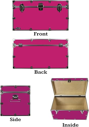 Miniatura 17 de C&N Footlockers - Baúl de almacenamiento XL para graduados - Fabricado en los Estados Unidos - Reposapiés de acero para dormitorio universitario y