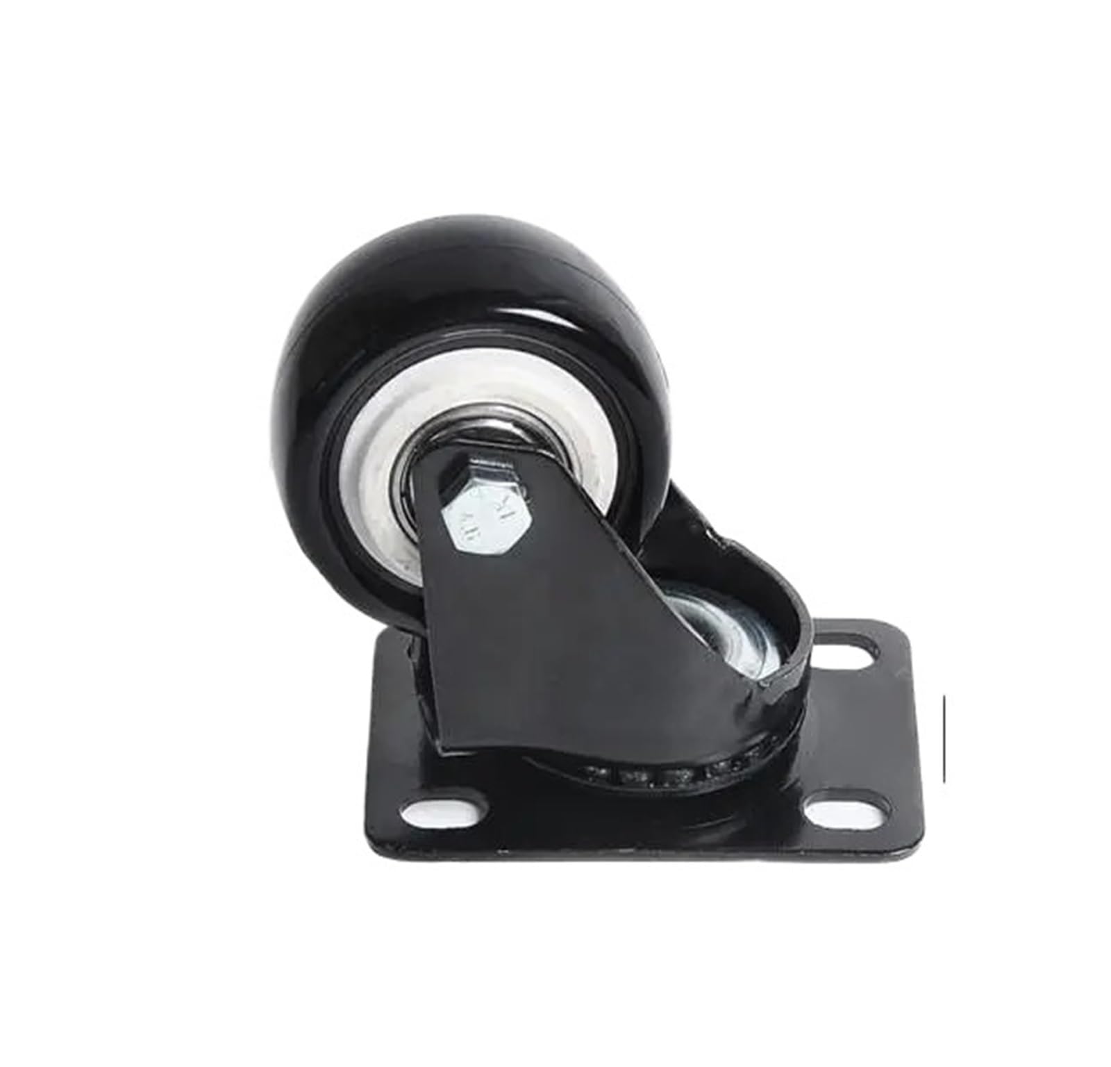 Roulette pivotante à double roulement lot de 4 noires avec frein efficace