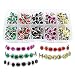 BESTCYC 200pcs 8mm 5colors/box Rhinestone Brads Scrapbooking Card Making Wedding Craft