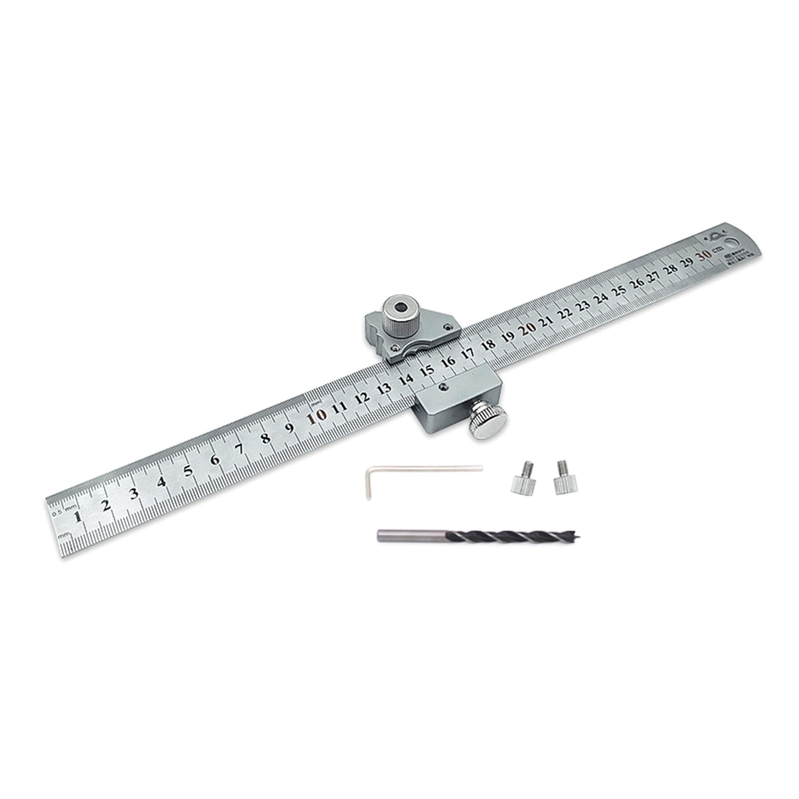 Alloy Layout Tool with 45 90 Degree Scale for Accurate Woodworking Stone Marking & Drilling 25mm Thick Materials Cutting Ergonomic Wood Marking Gauge