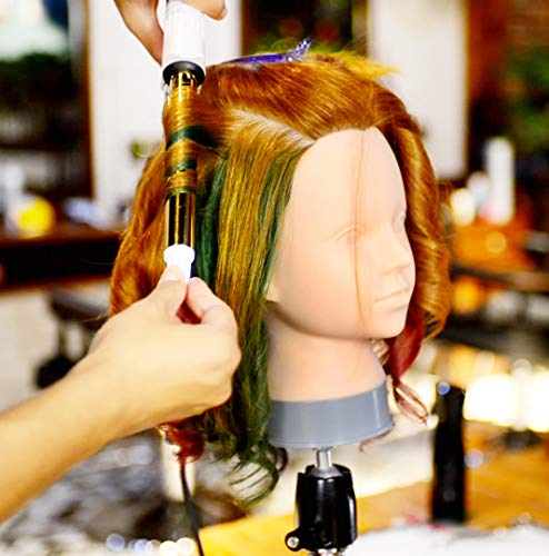 image for JOYFUL QUEEN 100% Human Hair Mannequin Head 100% Hairdressing Hair Tra