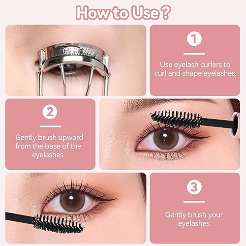 10Pcs Empty Mascara Tube and Wand, 5ml Clear Refillable Empty Mascara Tube Bottle with Eyelash Wand Portable DIY Eyelashes Mascara Cosmetic Container Bottle for Eyelash Growth Oil and More - Image 4
