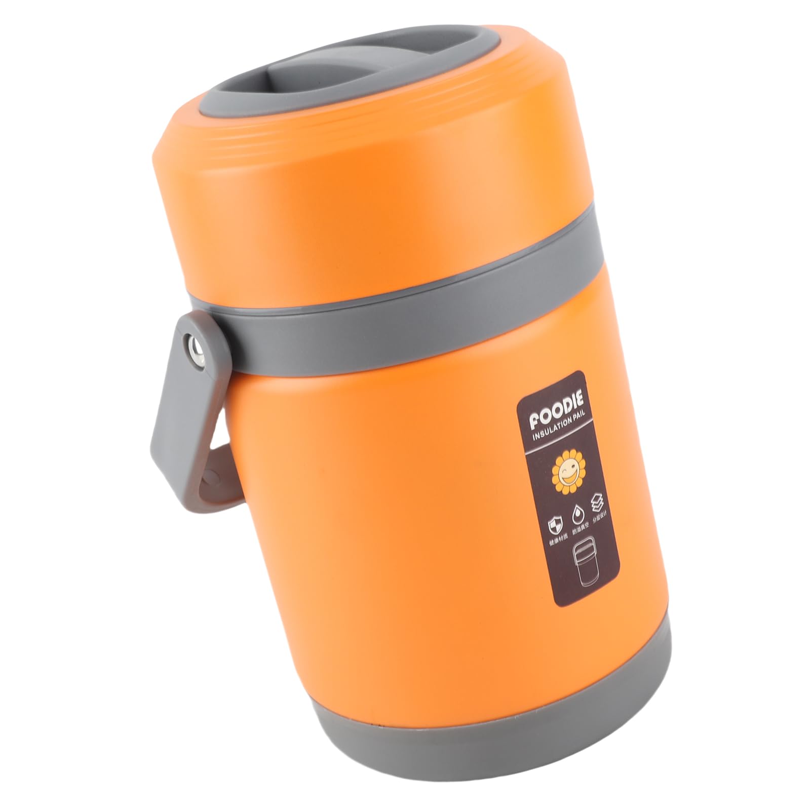 Qcwwy Fiambreras para Viajes, Oficina, Camping, Electrodomésticos de Cocina (ORANGE)