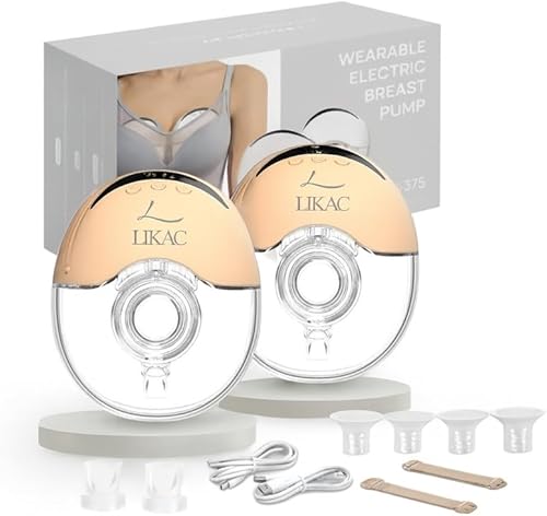 Likac - Extractor de leche portátil y recargable, 4 modos y 12 niveles de intensidad, bomba de lactancia discreta para madres posparto