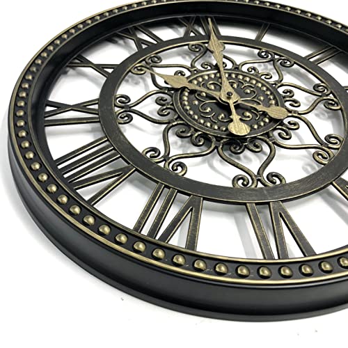 Andstar Vintage Gear Wall Clock 20 Inch Eco-Friendly Jumping Second Wall Clock Retro Farmhouse Wall Clocks Art Distressed Old-Fashioned Silent Wall Clock Large Retro Rustic Country Decorative #TOP4