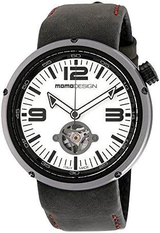 Momo design EVO automatico nero quadrante nero in pelle mens orologio  md1011bs-22 : Amazon.it: Orologi