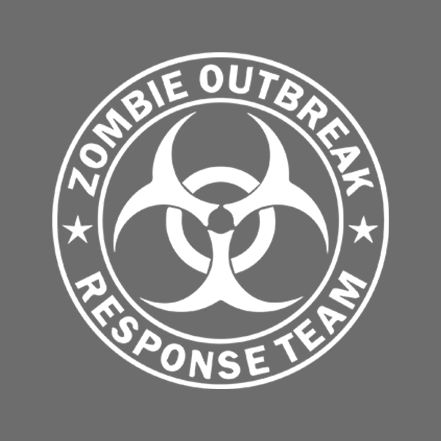 KCDZombie Outbreak Response Team Vinyl Decal Sticker for Cars Trucks Windows Bumpers Walls Laptops Skins - 5.5 Inches at Largest Point - White with No Background - 3291