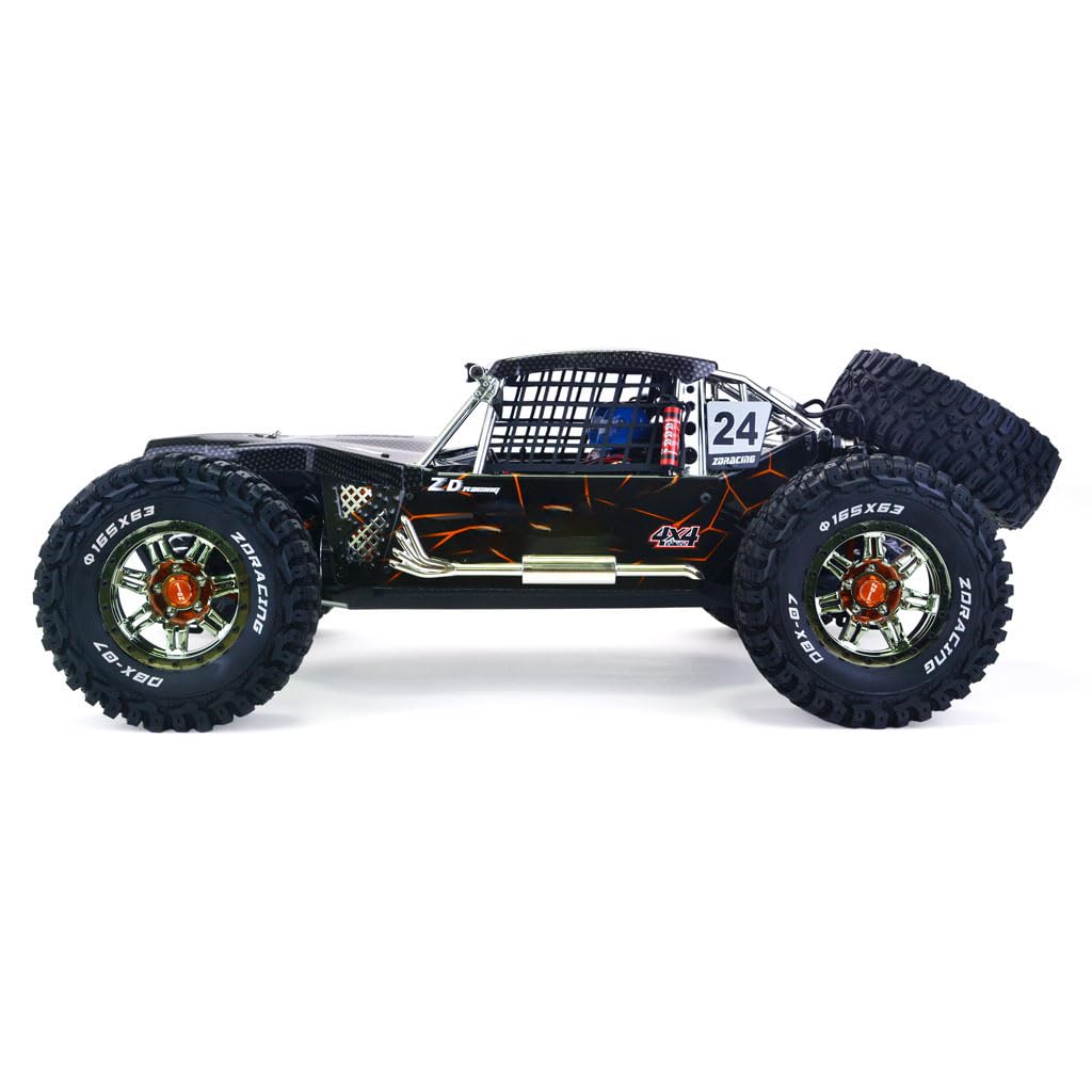 Racing 1/7 DBX07 4WD RC Buggy da Deserto, Telecomando Elettrico, Auto da Corsa Fuoristrada, 80KM/H Alta Velocità, Motore Brushless 4082, Barra Wheelie, Modello per Hobby, Grado per Adulti