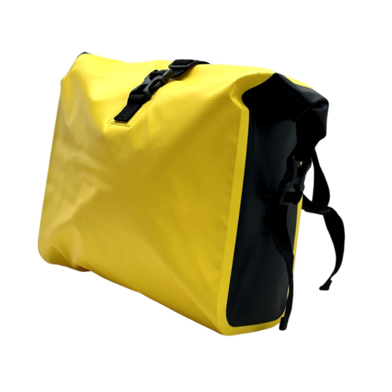 Menolana Waterproof Bike Pannier Bicycles Rear Rack Bag,PVC Saddle Bag for Commute,Commuting, Grocery Mountain Road Bike Accessories, yellow