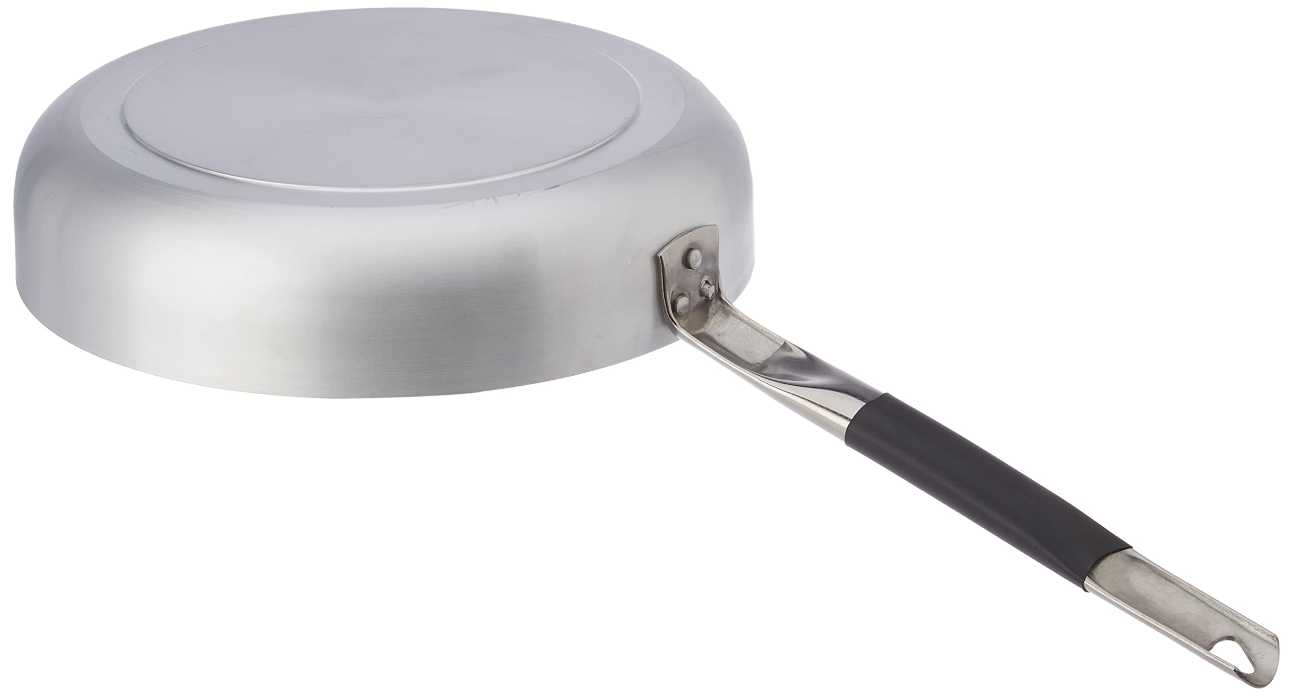 Pentole Agnelli ALSC2111SC28 Padella Dritta con Manico, Alluminio, Argento, 28 cm