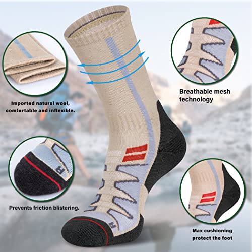 Merino Wool Hiking Socks for Cold Weather Socks Thermal Warm Crew Winter Boot Cushion Socks4