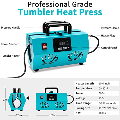 Tumbler Heat Press Machine 20 And 30 Oz,110V Tumbler Press Mug Press For 11 Oz 15 Oz Mugs Easy To Use, Smaller Size, Suitable For Home, Office, With Heat Resistant Tape And Gloves. #TOP4