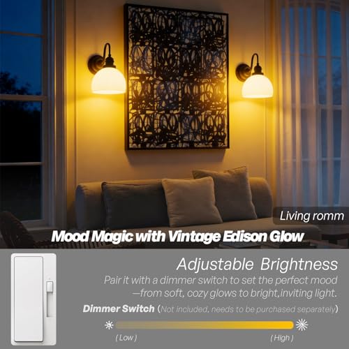 Image of Black Wall Sconce Vintage Milk Glass Bathroom Vanity Light | Bathroom Light Fixtures,Matte Black,Thick Half-Round Glass Shade,Hardwired Only,E26 Base,for Bathroom Mirror Hallway