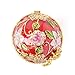 Apropos Hand- Painted Vintage Style Bee and Flowers Faberge Egg with Rich Enamel and Sparkling Rhinestones Jewelry Trinket Box (Red)
