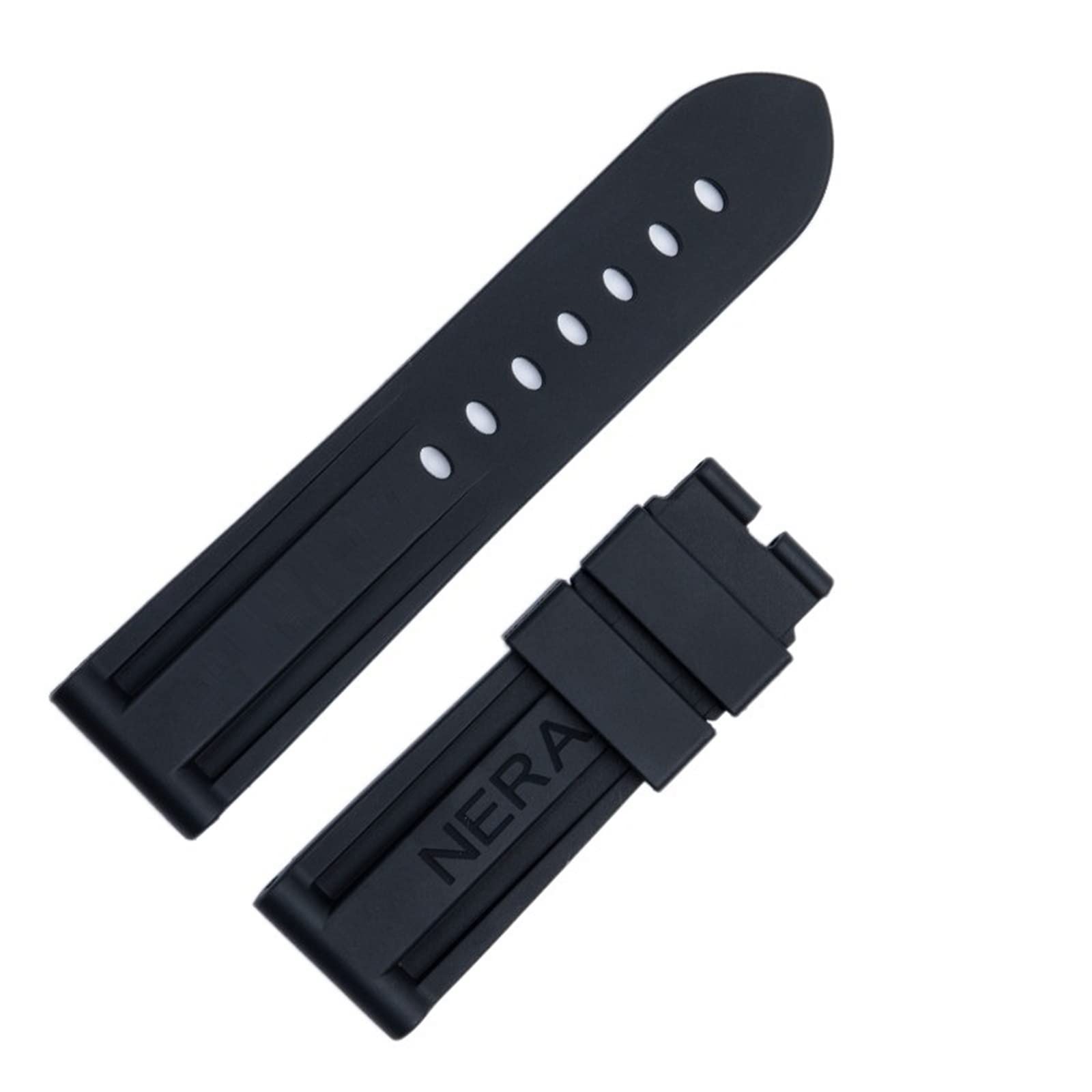 Correa de reloj de silicona con correa de caucho flúor de 22mm y 24mm para correa de reloj Panerai