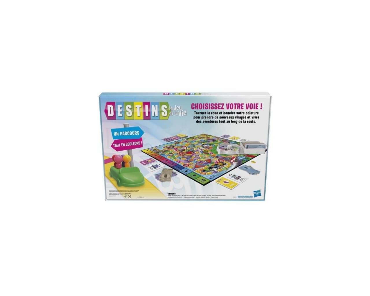 Hasbro Gaming Przeznaczenia Gra życia, rodzinna gra planszowa dla dzieci, od 8 lat (wersja francuska)