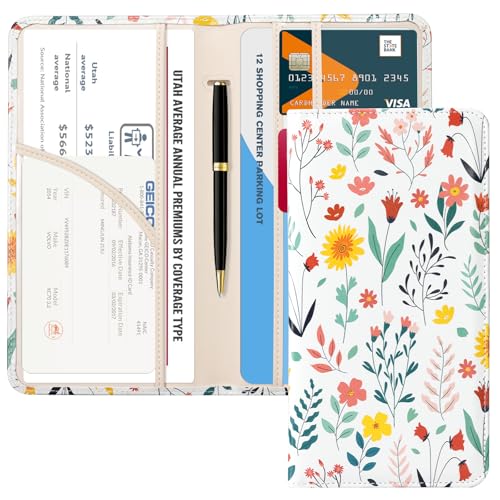 Image of CoBak Car Registration and Insurance Holder | Vehicle Glove Box Organizer, Auto Truck Compartment Document Case with Magnetic Closure for Insurance & Driver License