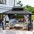 10'x12' Hardtop Gazebo - Aluminum Frame Permanent Pavilion with Curtains and Netting, Outdoor Double Metal Roof, Heavy Duty Poles for Patio, Deck, Backyard, Lawn, Garden Grey