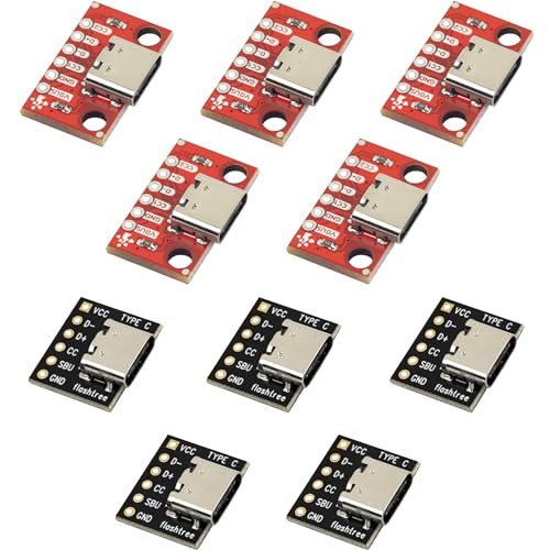10 pcs USB Type C Conector Hembra Breakout Board miniatura 1