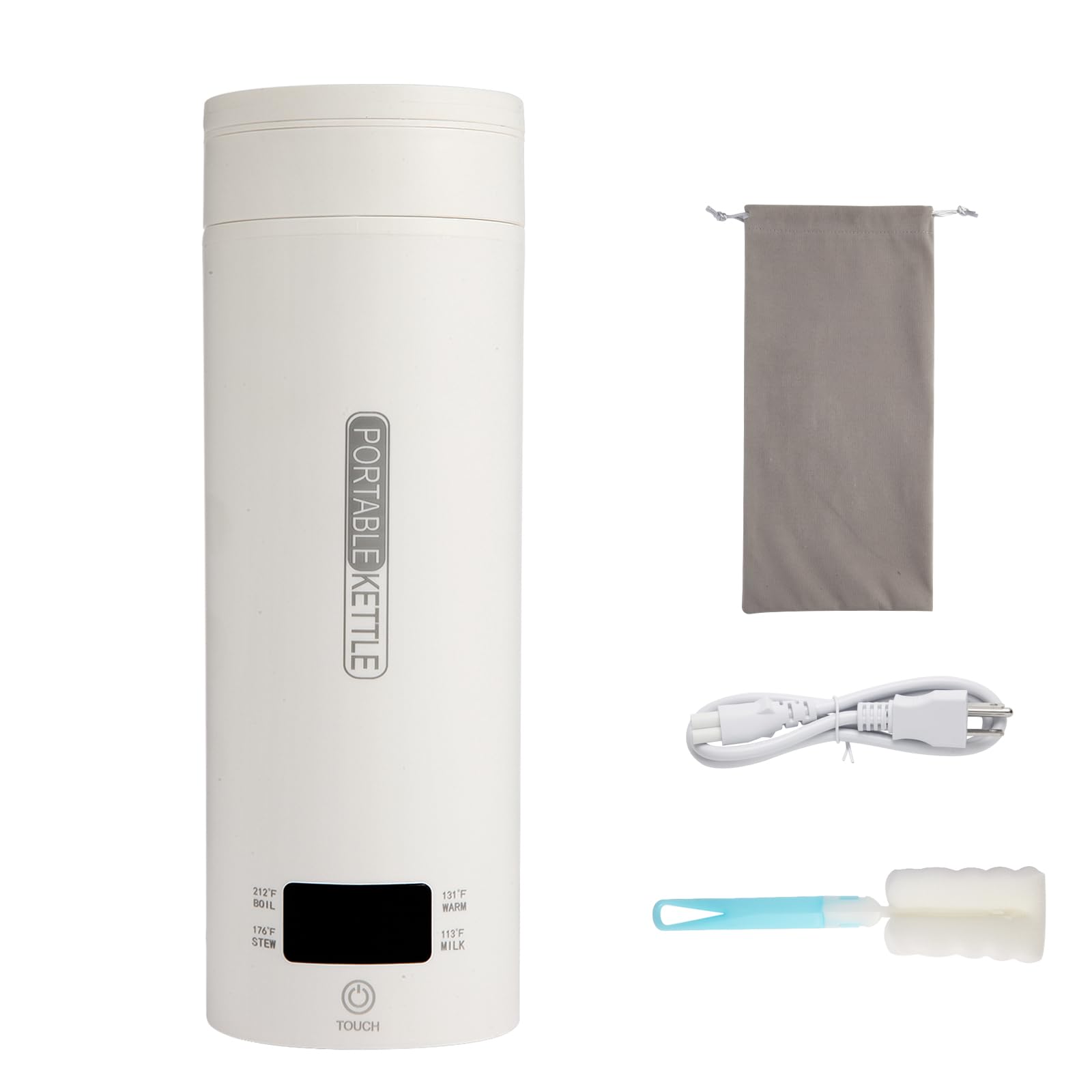 Rzlinn Travel Tea Kettle?110V?, Portable Electric Kettle (500ml), 316 Stainless Steel Premium Liner, 4-speed Temperature Adjustment with Auto Shut-off and Boil-Off Protection.