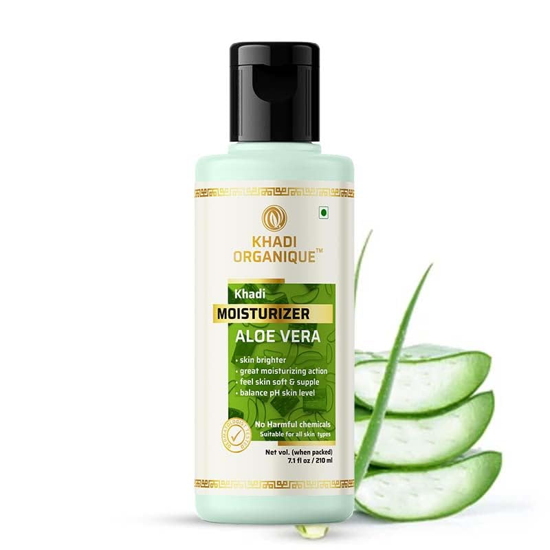 Image of Khadi Organique Aloevera Moisturizer Suitable For All Skin Types - 210 ml (Pack of 1)