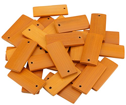 Blank Wooden Tags 50 Pack, Dedoot 1.8