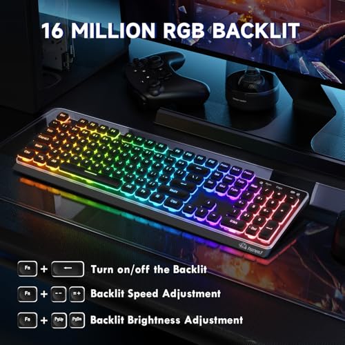 Teclado Gamer M104 Full Size Bluetooth y Cable USB-C miniatura 4