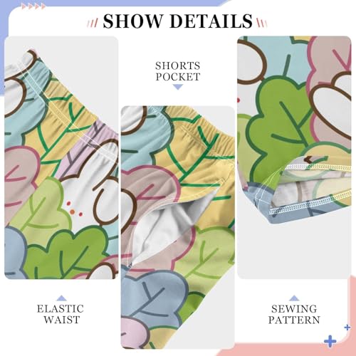 ZZXXB Bunny Carrot Leaves Boys Long Pants Soft Trousers Elastic Waist Kids Lounge Bottoms with Pockets S-XL4