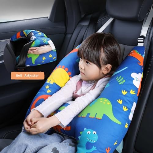 Image of Kids Travel Pillow, Ages 6+ for Cozy Sleeping, Head & Neck Support (Blue)