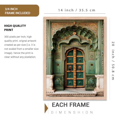 Image of kotart Traditional Indian Wall Art Painting for Living Room | Paintings Frame For Home Decoration | Framed Wall Painting Home Room Bedroom Office Decor Set of 3 (14x20 Inch)