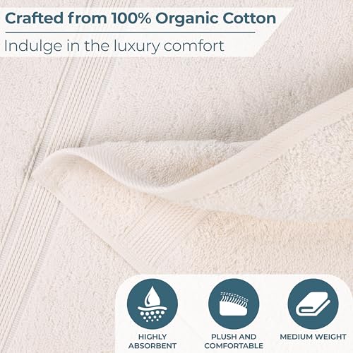 Serviettes en coton bio absorbantes serviettes de bain et essuie-mains