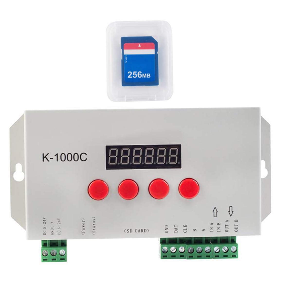 Controller per Strisce LED programmabile K-1000C con Scheda, Supporta 2048 Pixel WS2812B APA102C SK6812, Controller Pixel LED per Illuminazione Fai-da-Te
