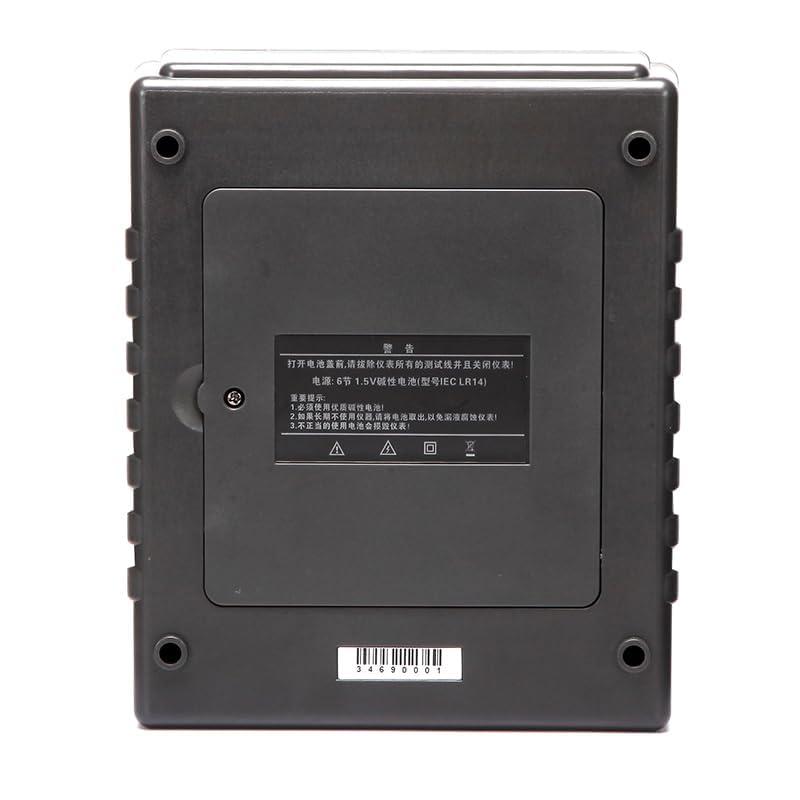 Digital Insulation Resistance Meter Tester Megohmmeter Megohm Meter with Insulation Dielectric Absor Ption Ratio and Polarization Index Function Resistance 0.1MΩ-200GΩ Rated Voltage 50V-2500V