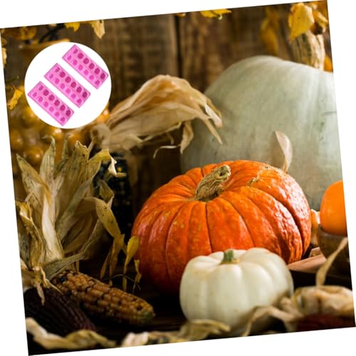 Bandejas de hielo silicona 3 pcs 12 moldes calabaza rosa miniatura 7