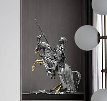 ビンテージ　騎士　金属　ヨーロッパ　置物　インテリア　工芸品　美術品　A3020 Amazon.co.jp: 工芸品 アート置物 彫像 - 置物 オブジェ 彫像