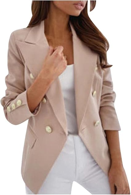Chaquetas blazer de satén de seda para mujer, estilo casual, con frente  abierto, chaqueta de negocios, traje de oficina : Ropa, Zapatos y Joyería -  Amazon.com