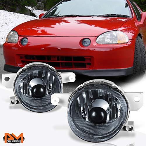 Smoked Lens Front Bumper Driving Fog Light Lamp Pair Compatible with Honda Del Sol EG 93-95