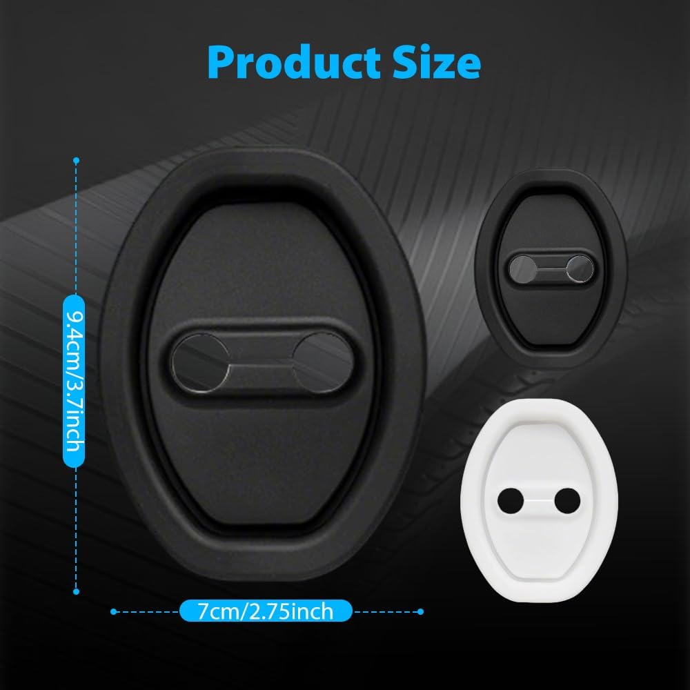 4 Pezzi Copri Serratura Auto Universale per Lancia Ypsilon (840 843 846 2024 1995-2025 2026), Protezione Serratura Portiera in Silicone Flessibile, Coperchio Antiruggine e Impermeabile