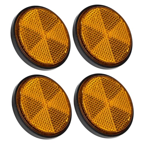 ibasenice High-Reflective Bike Light Reflector Plastic Round No Battery Needed Easy Installation Bike Safety