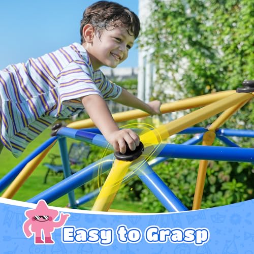 Image of Zupapa Experience Ultimate Fun with The 2026 Upgraded Decagonal Geo Dome Climber - Supports 750LBS and Easy Assembly for Kids (Blue, 6FT)
