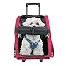 HARBO Pet Travel Carrier Rolling Backpack for Dogs Cats Small Animals Airline Travel Tote (Red)