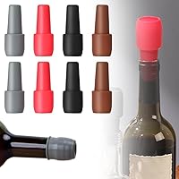 Vista 9 de Tapones de vino para botellas de vino, nuevo tapón de botella reutilizable de silicona para botellas con gas, tapas de cubierta para champán