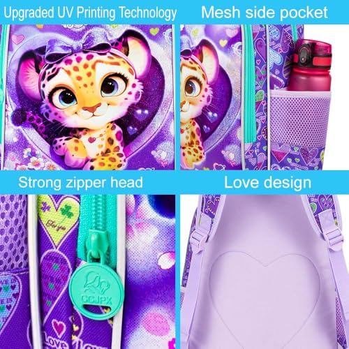 Image of 16 inch Backpack for Girls Boys 4-8, 3Pcs Kids Bookbag Set with Lunch Box, School Bag for Preschool Kindergarten