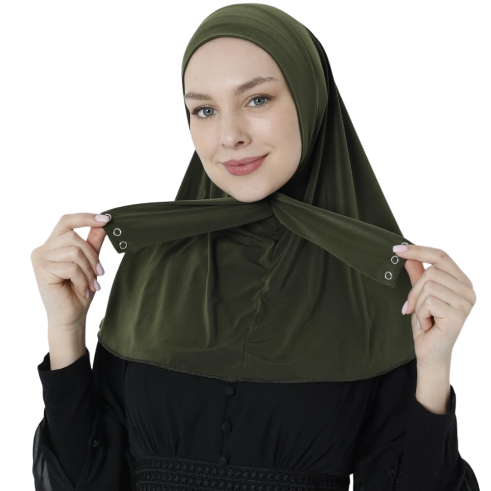 Premium Muslim Hijab for Women - Elegant Scarf - Stretchable Durable Instant Wear, Smart Hijab Close Easily
