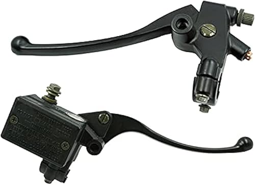 Juego de palanca de cilindro maestro de freno de motocicleta de 78 pulgadas universal con soporte de espejo M10