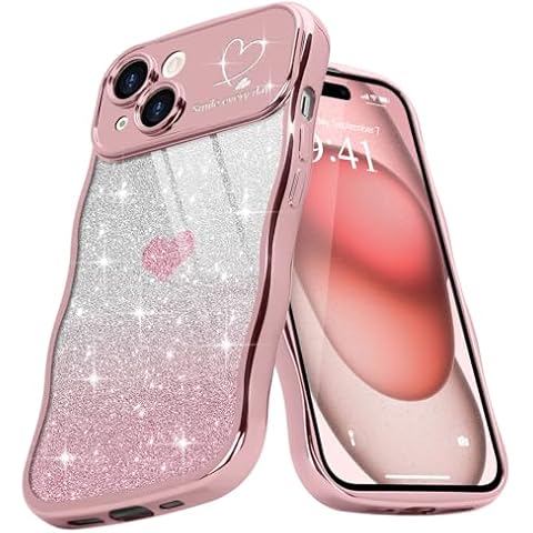 Teageo Cute Heart Pattern iPhone 15 Case Cover