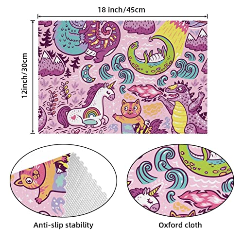 Sets de table dinosaure x6 antidérapants 30x45 cm pour salle à manger - 5