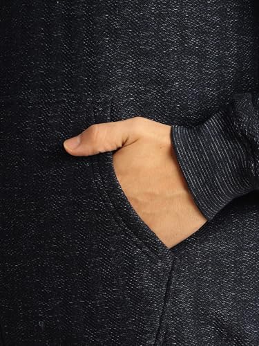 Image of Thomas Scott Men's | Regular Fit | Long Sleeves | Zip Closure | Front-Open | Dry Clean | 2 Pockets | Knitted | Hooded | Sweatshirt